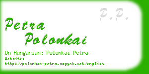 petra polonkai business card